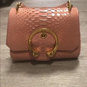 BRAND NEW Jimmy Choo pink python bag